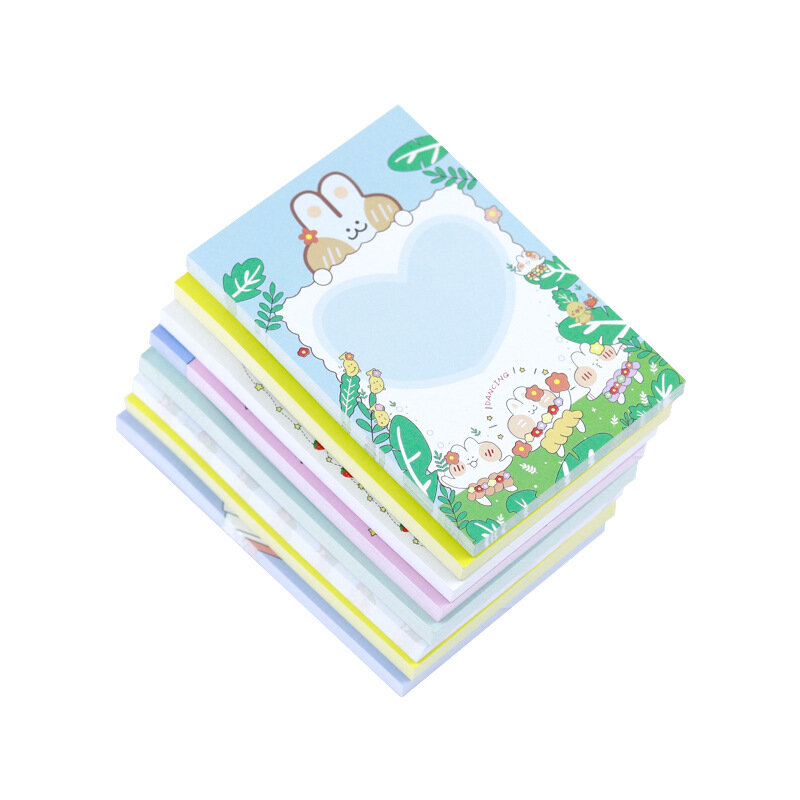 Korea Cute Mini Creative Cartoon Learn Sticky Note Office Supplies Kawaii Excerpt Pocket Handbook Student Milk Tea Memo Pad Plan