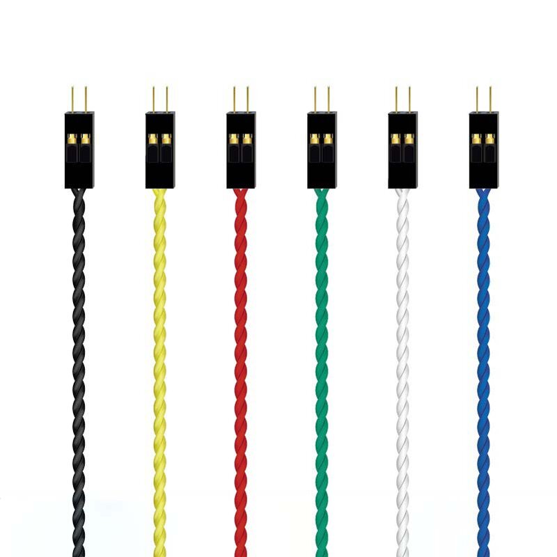 DuPont – câble d'extension 2 broches mâle/femelle, 5 pièces, haute température, pour carte mère, 2.54 d'espacement, démarrage, redémarrage, LED