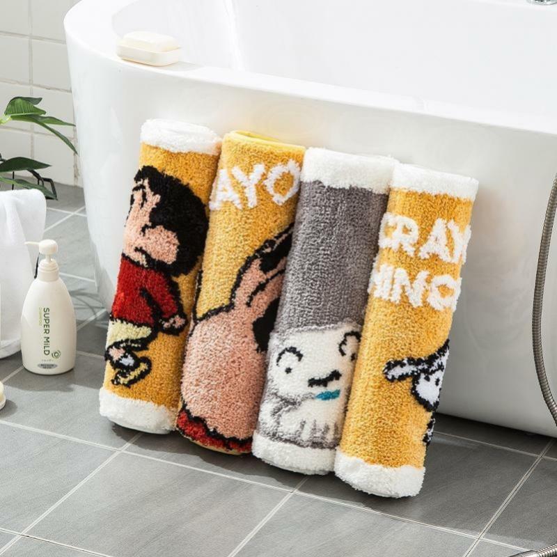 Alfombrillas absorbentes antideslizantes de secado rápido para baño, alfombras de dibujos animados de Anime, 60/80Cm