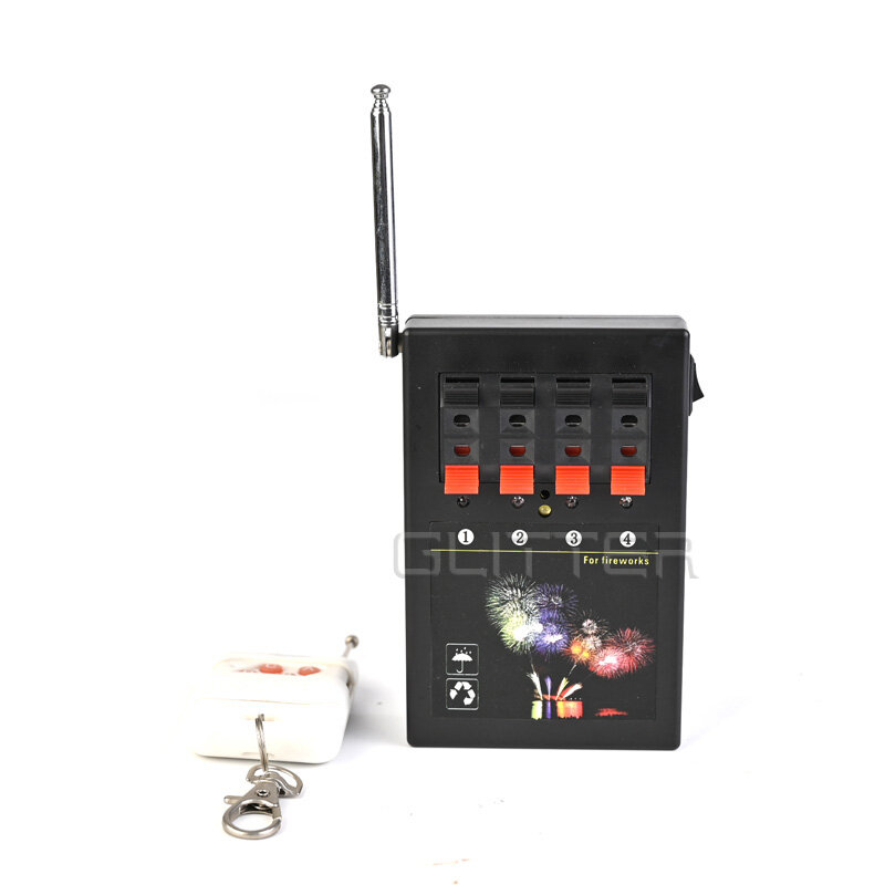Sistema de disparo de fuegos artificiales con control remoto, AM04R, 4 canales, un receptor
