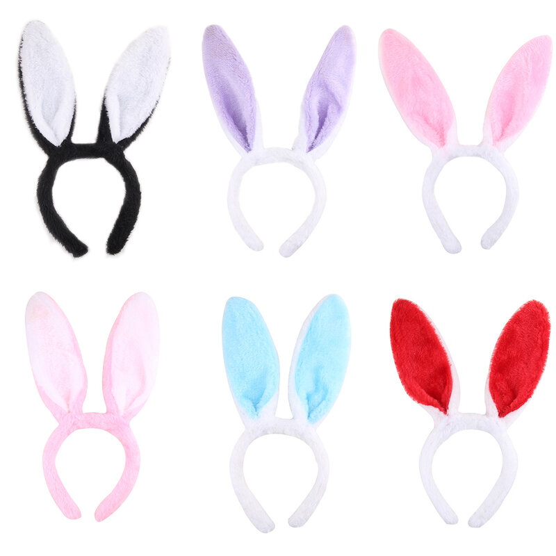 Diadema con orejas de conejo para niños y niñas, diadema bonita y cómoda, disfraz, accesorios para el pelo, 1 pieza