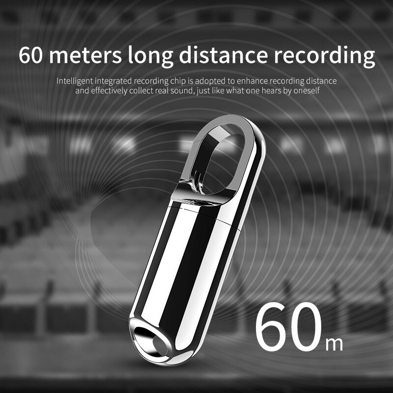 Perekam Suara Digital Perekam Audio Pintar Gantungan Kunci Pena Rekaman Suara Pengurangan Kebisingan Pemutar Musik MP3 Perekam Suara Mini