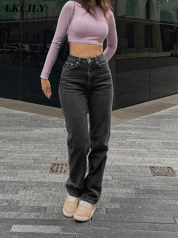 กางเกงยีนส์ผู้หญิง2022ใหม่แฟชั่น Famale เสื้อผ้ากางเกงยีนส์ Y2K Streetwear สูงเอว Slim Fit สุนทรียศาสตร์กางเกงข...