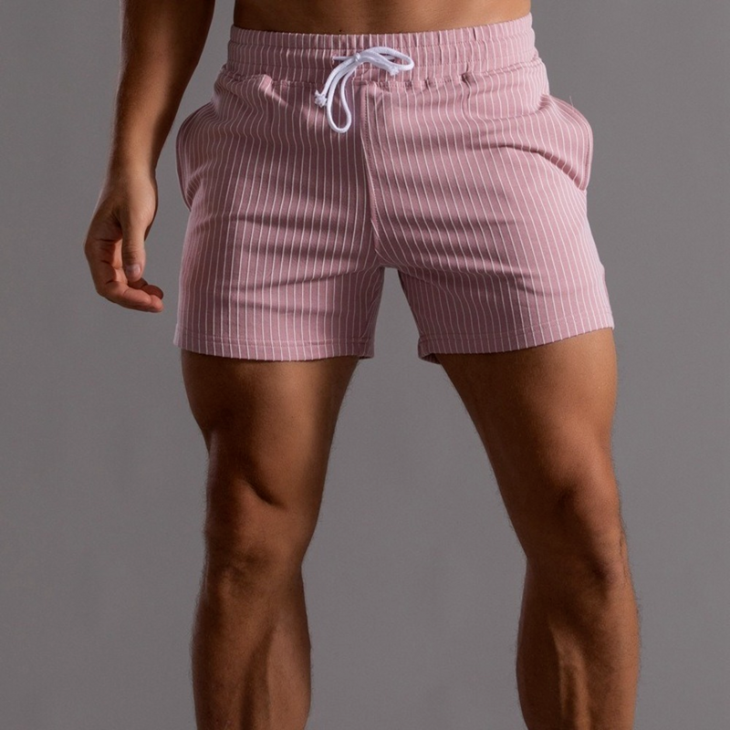 Listrado suor shorts roupas de moda masculina cintura elástica jogger shorts masculino roupas de treino respirável correndo curto 2022