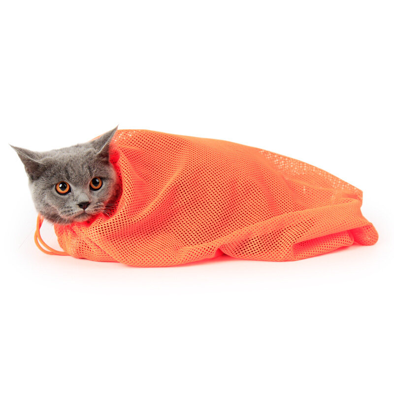 Pet cat saco de lavagem engrossado multi-funcional banho prego clipping injeção orelha extração anti-escape anti-risco saco