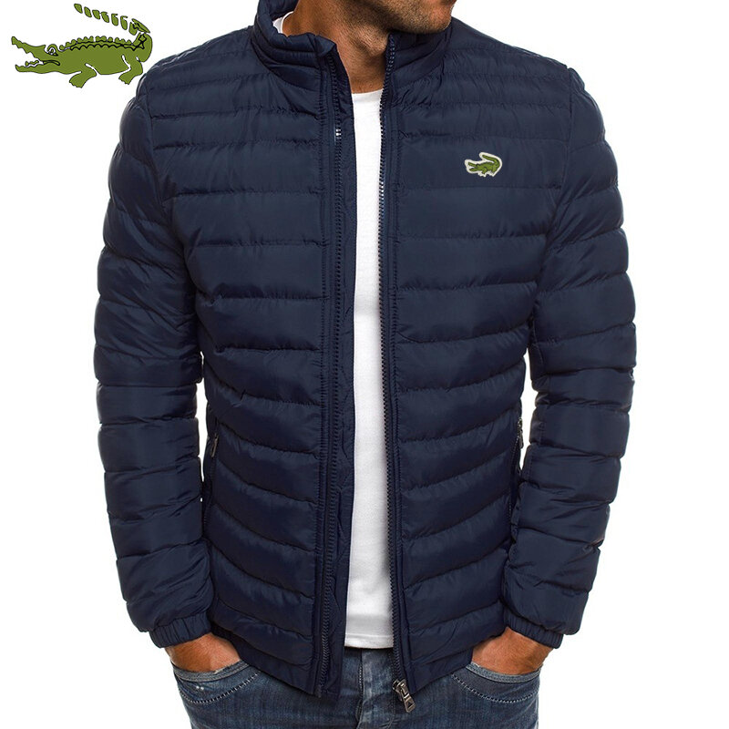 Cartelo Autumn Winter Men's Warm Casual Jacket Lightweight Men's Down Filled Bubble Ski Jacket Quilted Thickening Outdoor Sports