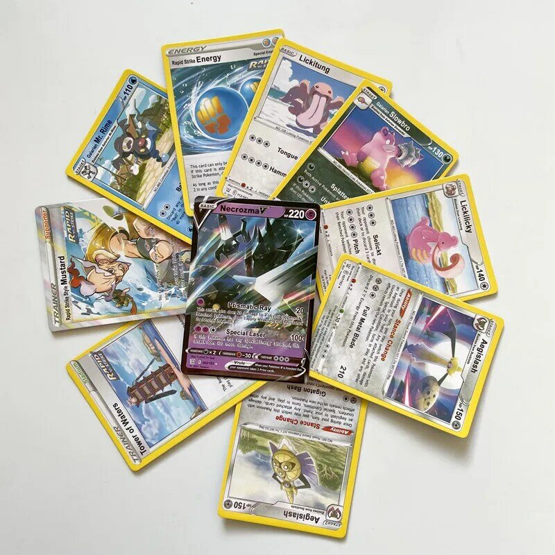 Caja de cartas de Pokémon TCG, juguetes coleccionables de juego de cartas comerciales sellados, estilos de batalla Sword & Shield, bolsa de refuerzo, 36 bolsas, 360 piezas