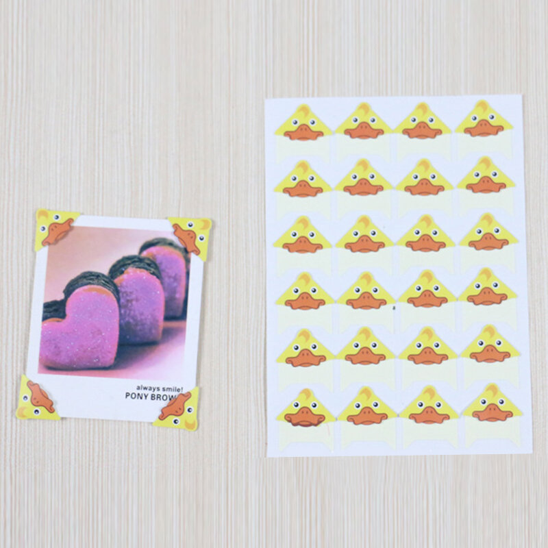 24 Pcs/Lot DIY Floral Print Corner Paper Stickers For Photo Albums Handwork Frame Decoration Scrapbooking Wholesale