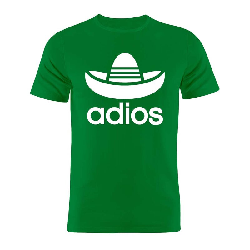 Camiseta de verano para hombre Adios3DT, camisa con estampado Multicolor en blanco y negro, sudadera de gran tamaño