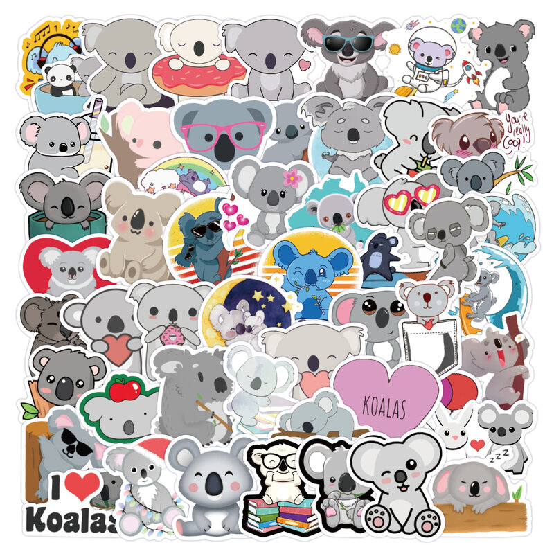 50Pcs Kawaii Koala กันน้ำสติกเกอร์ Graffiti แล็ปท็อปดินสอ Scrapbooking DIY กระเป๋าด้านนอกถ้วย Decals Pack น่ารัก