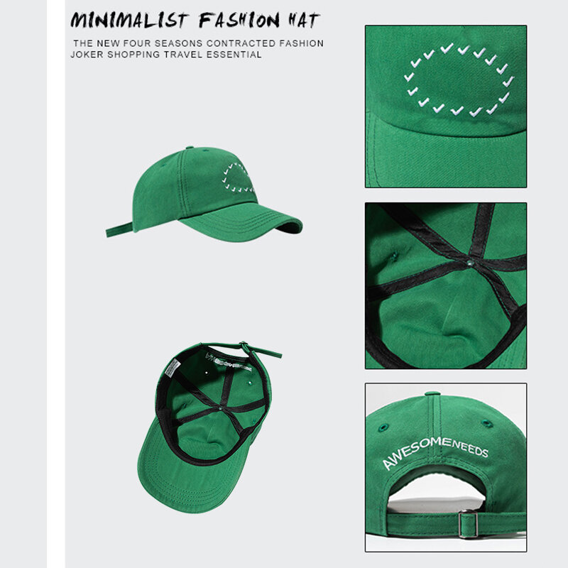 2022 grün Baumwolle Snapback Baseball Caps Für Männer Frauen Hip Hop Dad Hüte Sommer Im Freien Sport Trucker Cap Casquette Homme