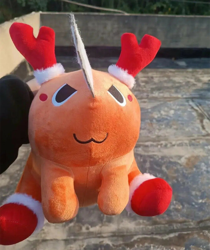 Neue 23cm Kettensäge Mann Pochita Cosplay Nette Anime Plüsch Puppe Gefüllte Plüsch Spielzeug für Kinder Weihnachten Geschenke