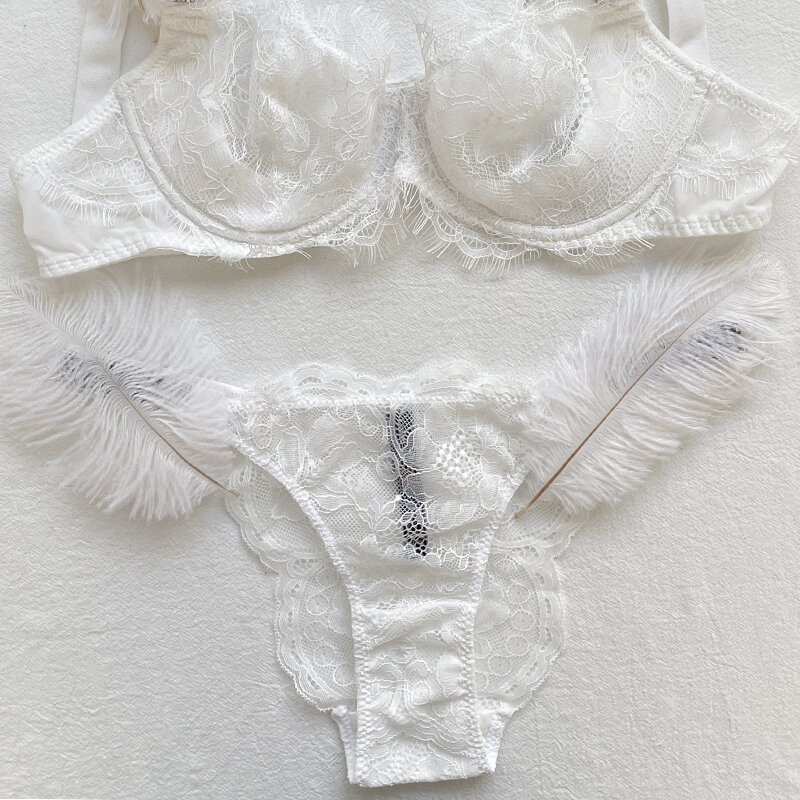 Seksowna bielizna damska nowa koronkowa blisko komfort biustonosz majtki w kształcie litery T Rhinestone drukuj niskiej talii Ropa Mujer majtki dwuczęściowy zestaw
