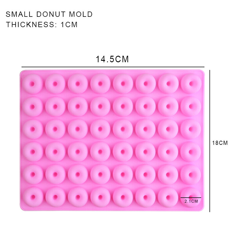 Donut Mold Silicone Chocolate Non-Stick Candy Mould Round Donut Bakery Baking Pan DIY Handmade Dessert Cake Molds