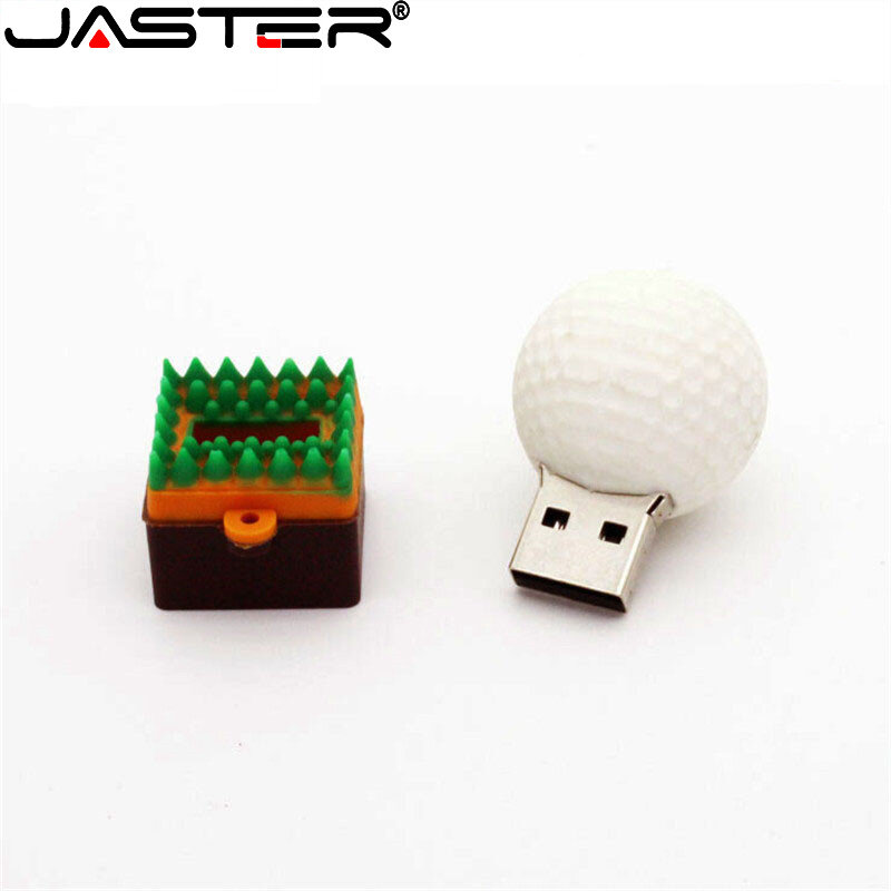JASTER Football USB Flash Drives 128GB Basketball Memory Stick 64GB Golf Ball Pen Drive 32GB Tennis Pendrive 16GB Creative Gift