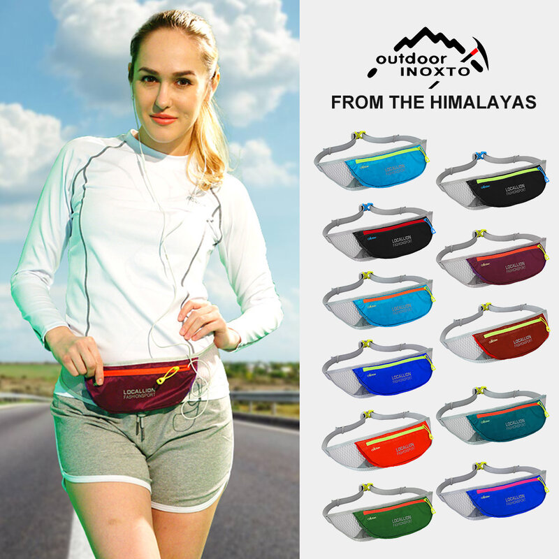 حزمة مراوح للرجال والنساء-مقاوم للماء حقيبة الخصر حزمة مع حزام قابل للتعديل للسفر الرياضة الجري
