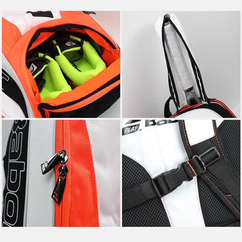 Babolat 테니스 가방 순수 STIKE 대용량 휴대용 스포츠 여행 배낭 다기능 테니스 배낭