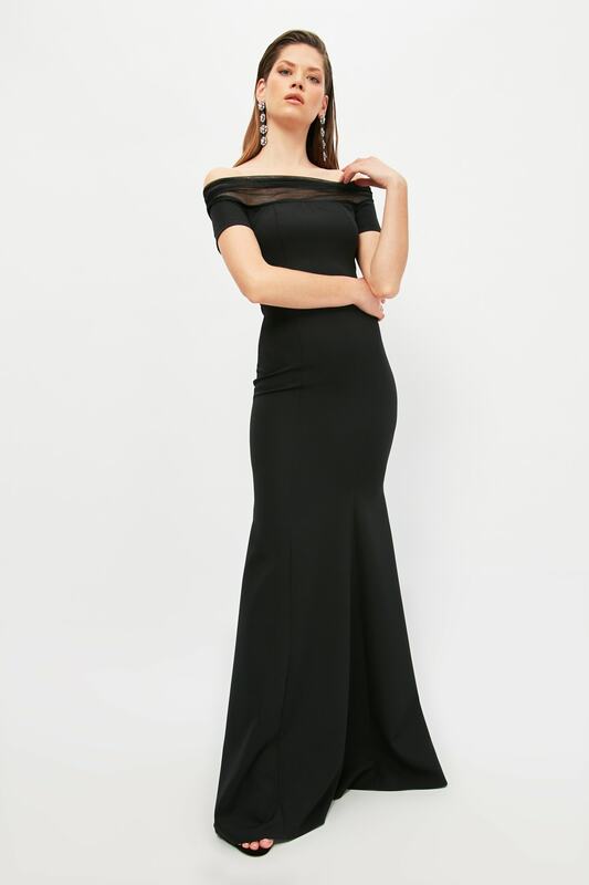 Вечернее платье с воротником Trendyol TPRSS21AE0217