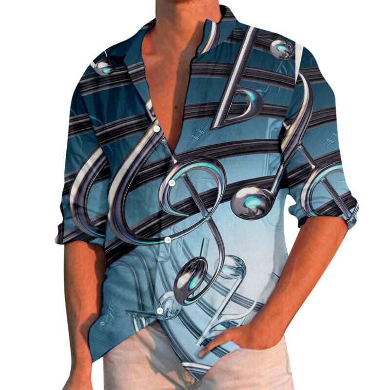 ذكر عادية الموسيقى طباعة قميص طويل الأكمام رفض طوق قميص مارينر قميص الفضاء قميص طويل الأكمام قميص الإناث