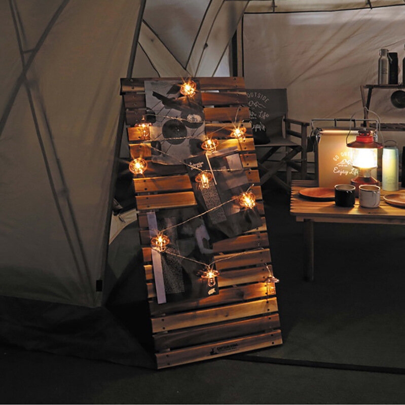 2M Led 빛 스트립 10 램프 배터리 방수 따뜻한 빛 장식 빛 문자열 캠핑 텐트 빛 홈 룸 파티 크리스마스