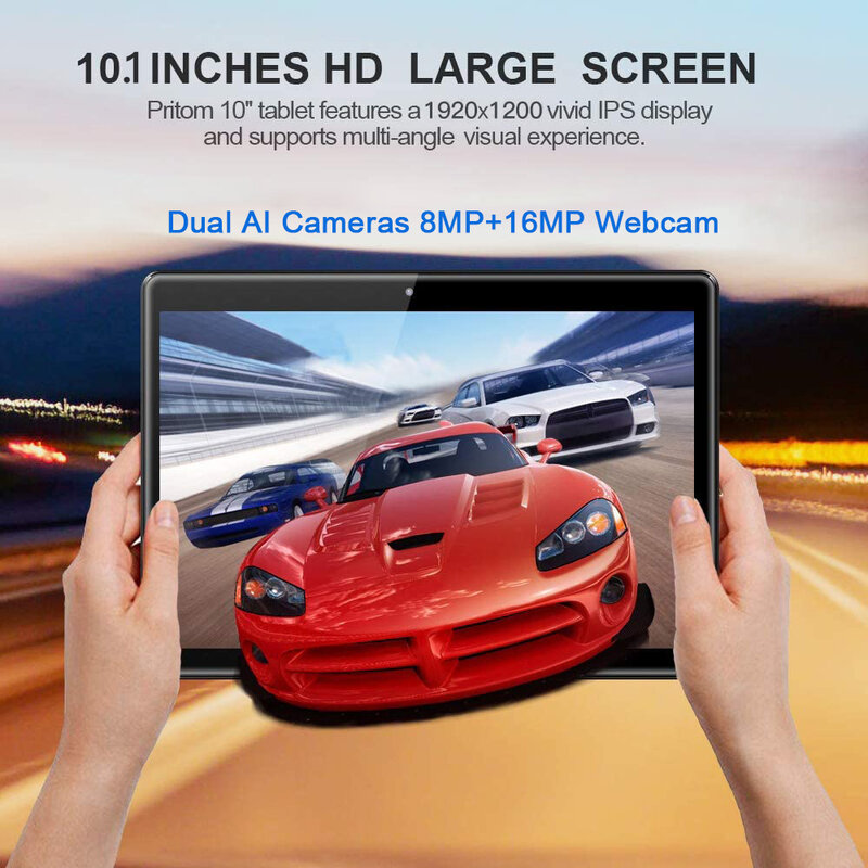 Versi Global M30 Pro Tablet 10 Inci Tablet Android 10 6GB + Tablet 128GB Deca Core Jaringan SIM Ganda GPS Tablet PC Asli 6000M