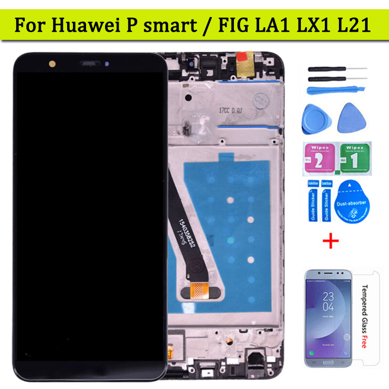 Untuk Huawei P Smart LCD Display Rakitan Digitizer Layar Sentuh untuk Huawei Enjoy 7S dengan Bingkai Gambar LA1 LX1 l21 L22 LCD