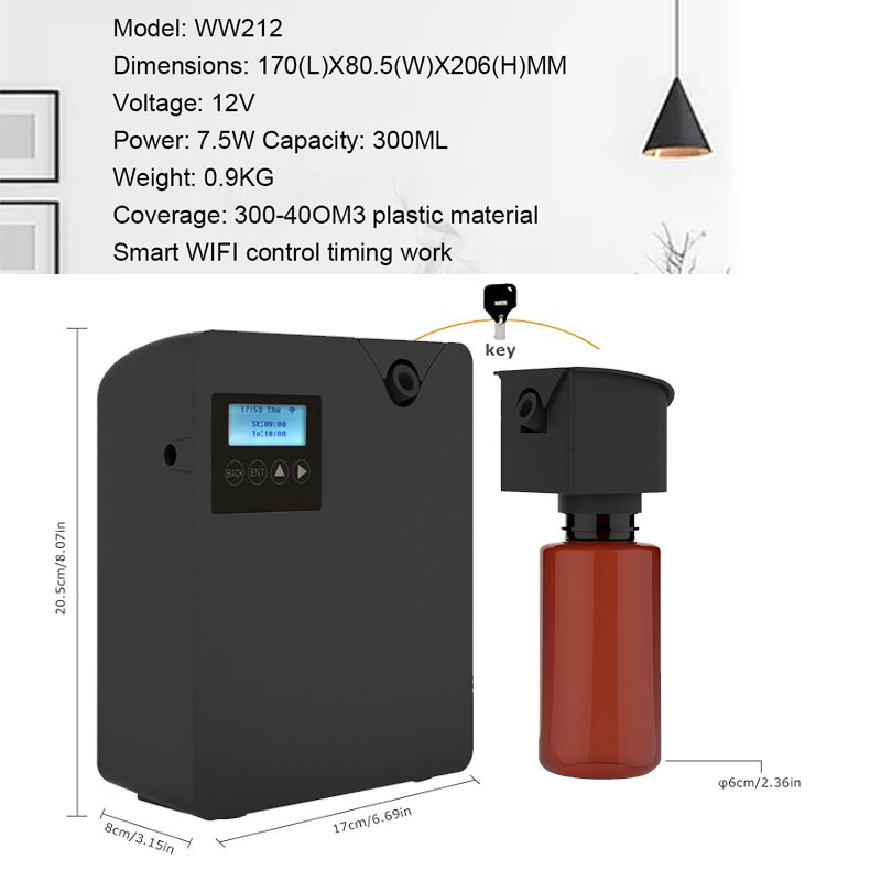 300ml diffusore Aroma diffusore casa Bluetooth Aroma diffusore sala espositiva soggiorno olio essenziale macchina Aroma
