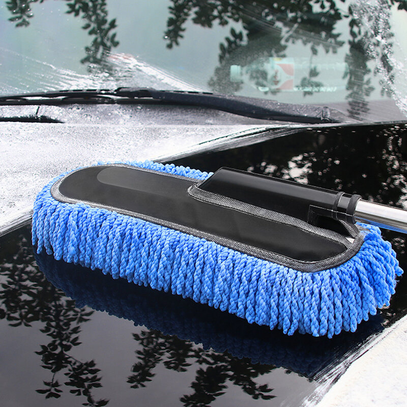 Car Wash Telescoping Long Handle Duster Car Cleaning Brush Washer Sponge Car Care Cleaning Mop Styling Auto Accessories Supplies