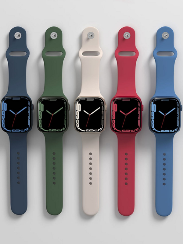 Correa de silicona para Apple Watch, banda de 45mm, 44mm, 49mm, 41mm, 40mm, 42mm, 38mm, 44 45mm, pulsera iwatch Ultra series 7 se 3 4 5 6 8