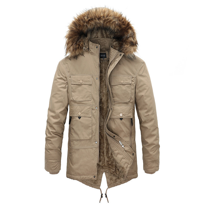 Veste chauffante électrique pour homme, manteau thermique en coton, vêtement à la mode, automne et hiver