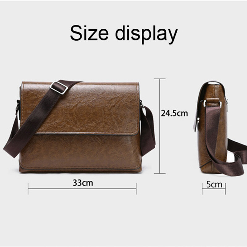 Nowa moda duża pojemność skóra PU dla mężczyzn torebki torby na Laptop mężczyzna biznesu torby podróżne męskie torba na ramię Crossbody