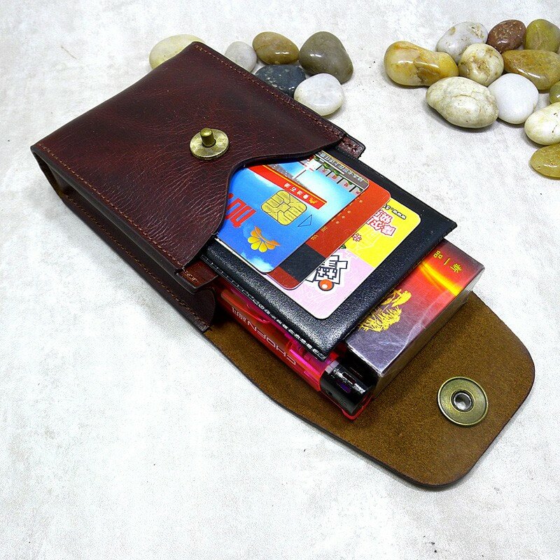 Blongk pequeno saco da cintura mini pacote de cinto carteira de motorista caso cartão titular do carro chave bolsa cigarros caixa couro genuíno 3617dkl