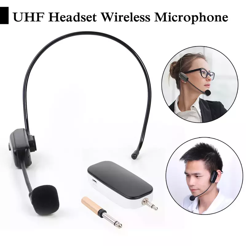 2 IN 1 Handheld UHF Wireless Mikrofon Headset Professionelle Kopf-Tragen Mic 30M Reichweite für Lehre Stimme Verstärker bühne Lautsprecher