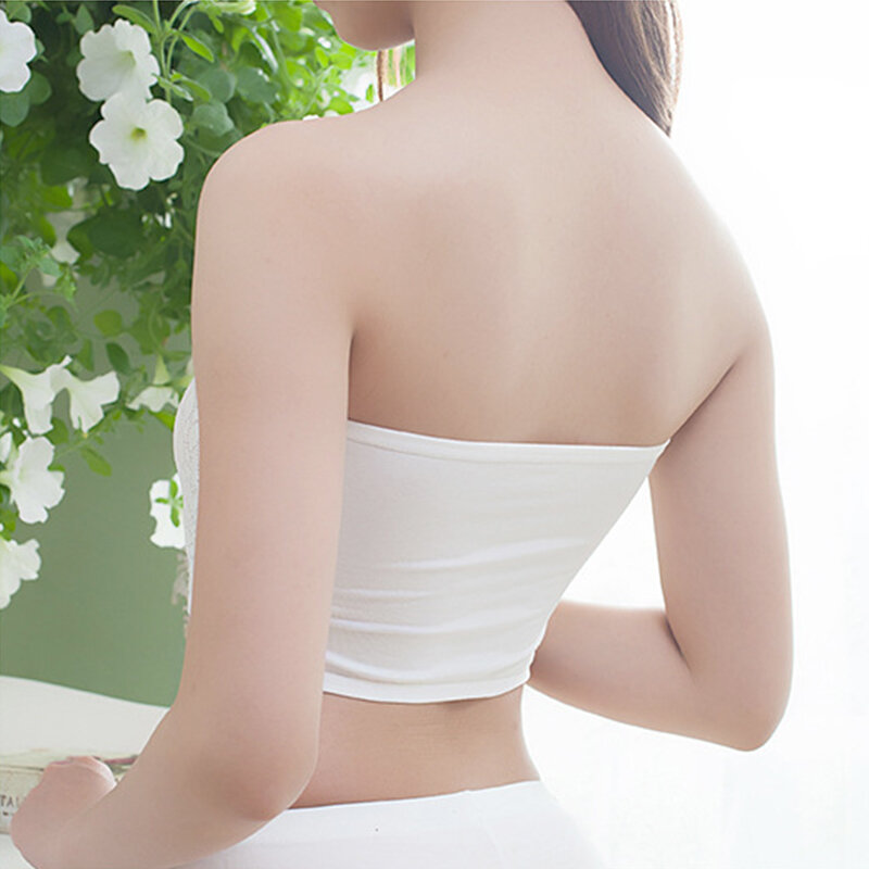 Integrated Sexy Lace Tube Tops Women Push Up Invisible Bra Intimates Strapless Bustier Bandeau Wrapped Chest Thin Bralette Top