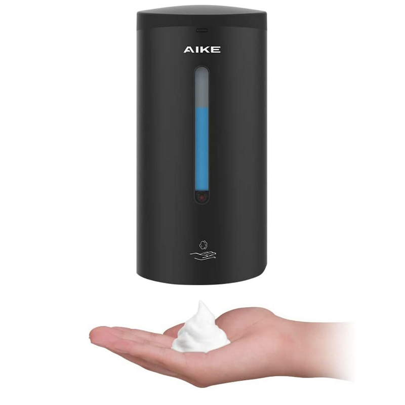 AIKE-dispensador automático de jabón de espuma para baño, dispositivo de desinfectante de manos de acero inoxidable montado en la pared, con Sensor de 700ML