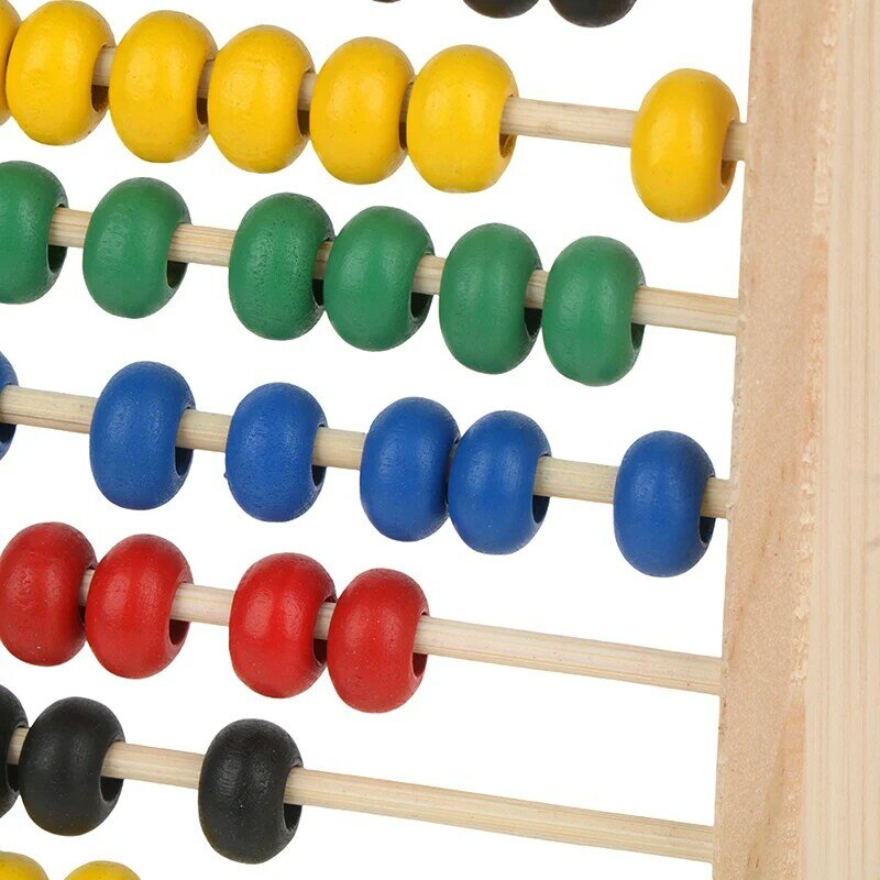 Mathematics Wooden Abacus Counter Educational Toys for 3-6 Years Old Children Hand-eye Coordination Train