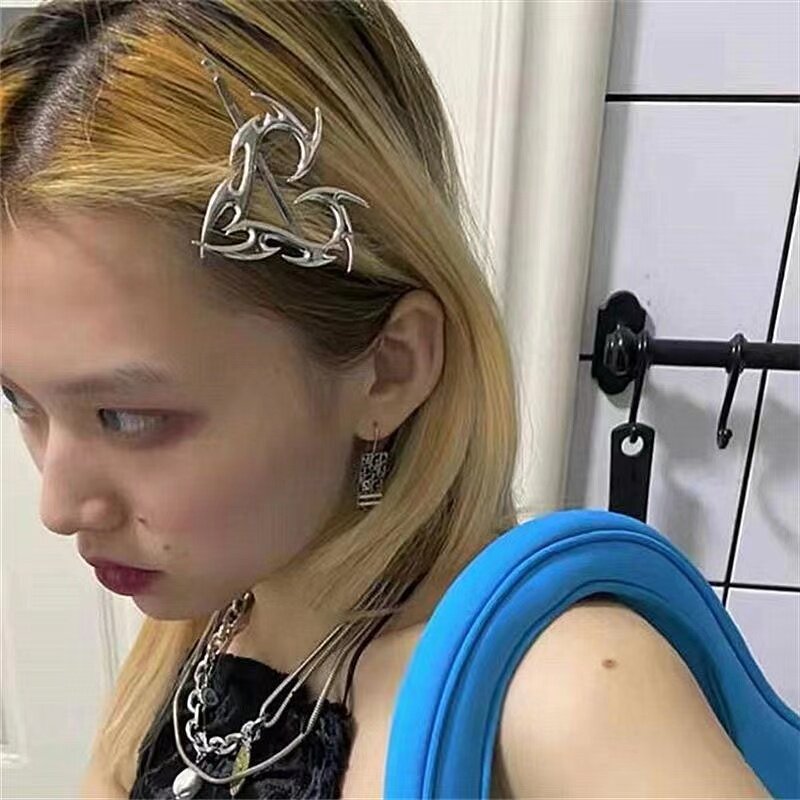 2022 tendência nova nicho designer de metal hairpin broche moda personalidade net vermelho com o mesmo high-end sentido hairpin all-match