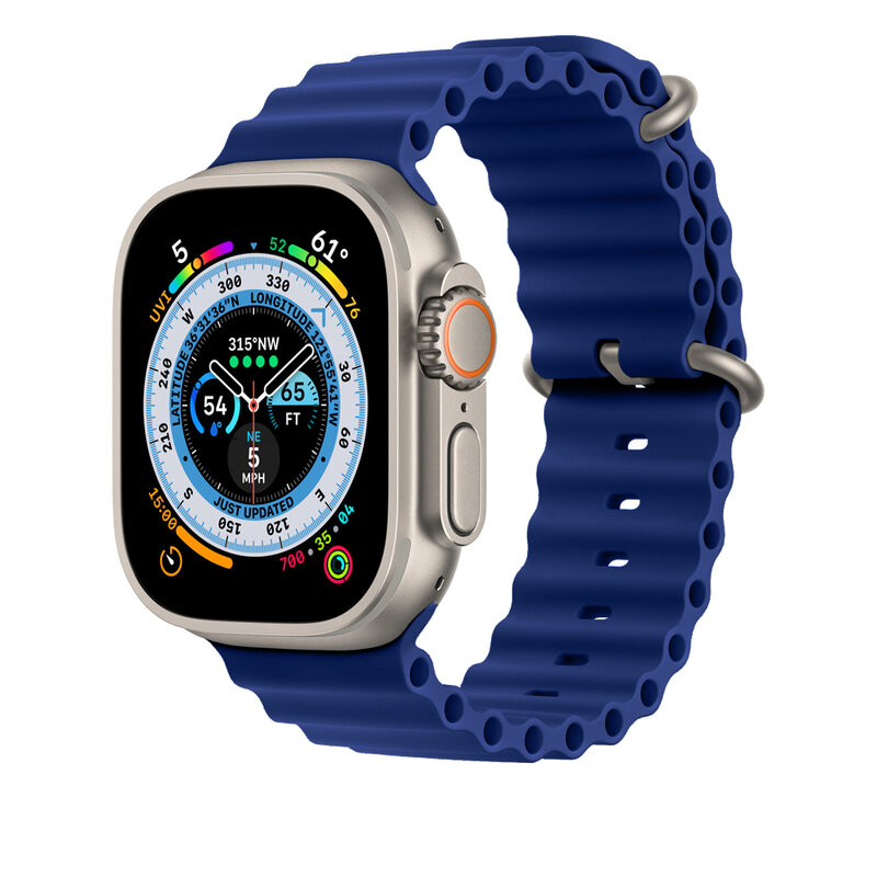 Correa Oceánica para Apple Watch, banda de 49mm, 44mm, 40mm, 45mm, 41mm, 42mm, 38mm, 40mm, 44mm, 45mm, pulsera iWatch series 7, 6, 5, 4, 3, Ultra 8
