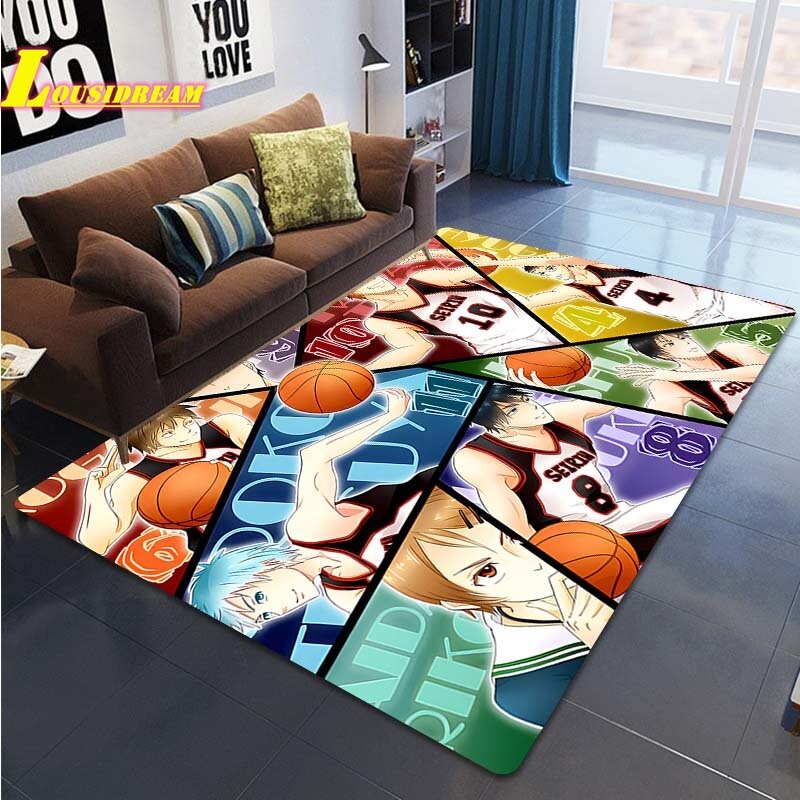Kuroko-alfombra de Anime Pop japonés, Alfombra de Idol de baloncesto, alfombrillas antideslizantes, alfombrillas de juego para niños, decoración moderna para el hogar y la Oficina, regalos