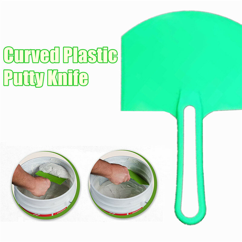 Curvo plástico putty faca ferramenta raspador de pintura flexível para decalque papel parede cozimento carro putty spackling remendo pintura