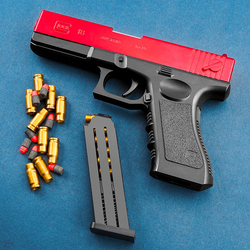 [ใหม่] Glock สีดำ M1911 Graffiti Camouflage ปืนพกของเล่น Gun Shell Ejection Darts Blaster Air ปืนสำหรับของขวัญเด็กสนุกกลางแจ้ง