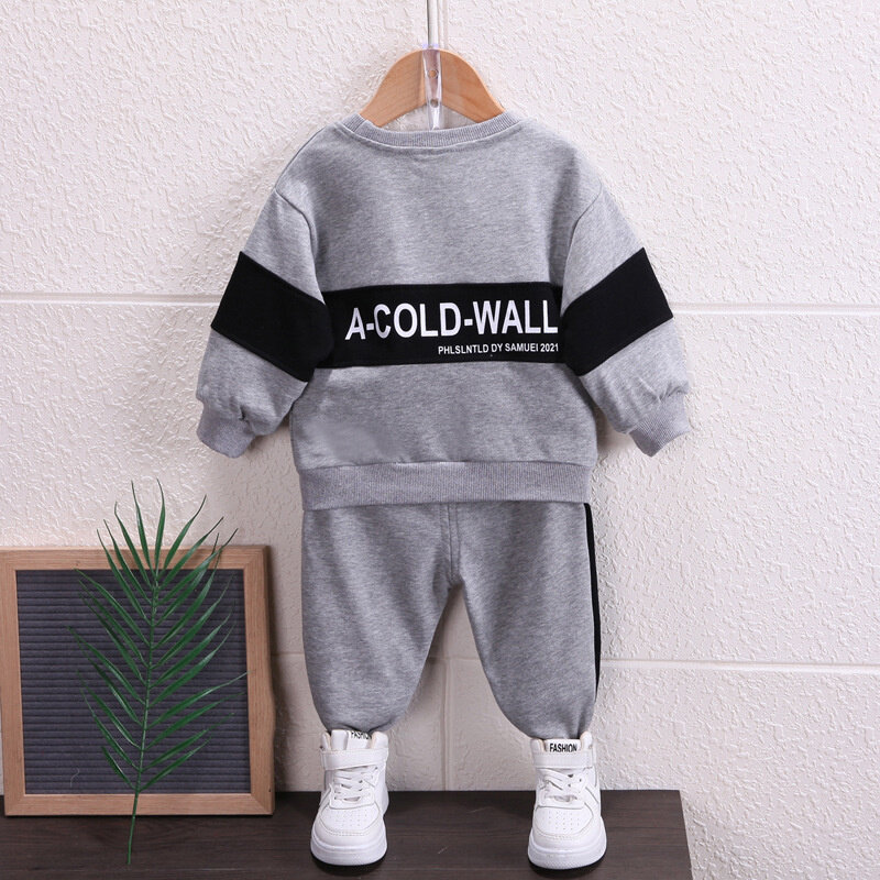 New Spring Children Boys Casual T-Shirt Pants 2Pcs/Sets Autumn Baby Girls Clothes Toddler Outfits Costume Kids Cotton Sportswear