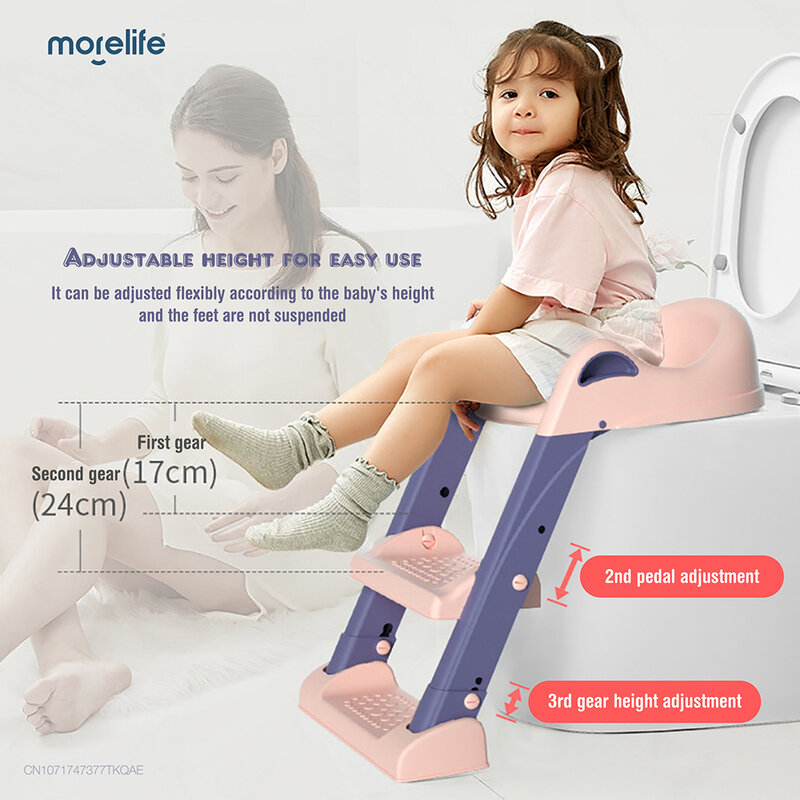 Toilet Ladder Folding Children's Potty Training Toilet Baby Seat Urinal Chair With Adjustable Step Stool Home Step Ladders
