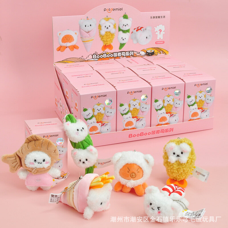 Booboo Bear Sushi Blind Box Plush Doll Surprise Box Guess Bag para regalo de niña