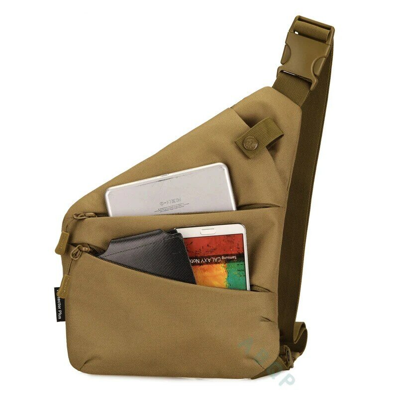 Multifunctional hidden tactical storage bag male left and right nylon shoulder bag anti-theft bag chest bag hunting