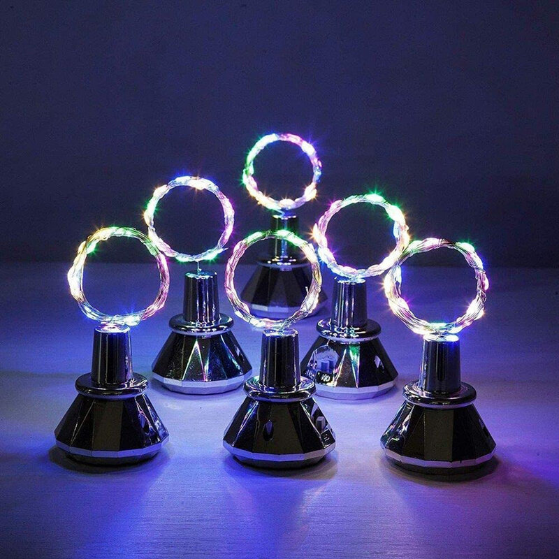 10Pcs LED Solar Wine Bottle Cork Lights Copper Wire String Lights for Wedding Christmas Home Party Decoration