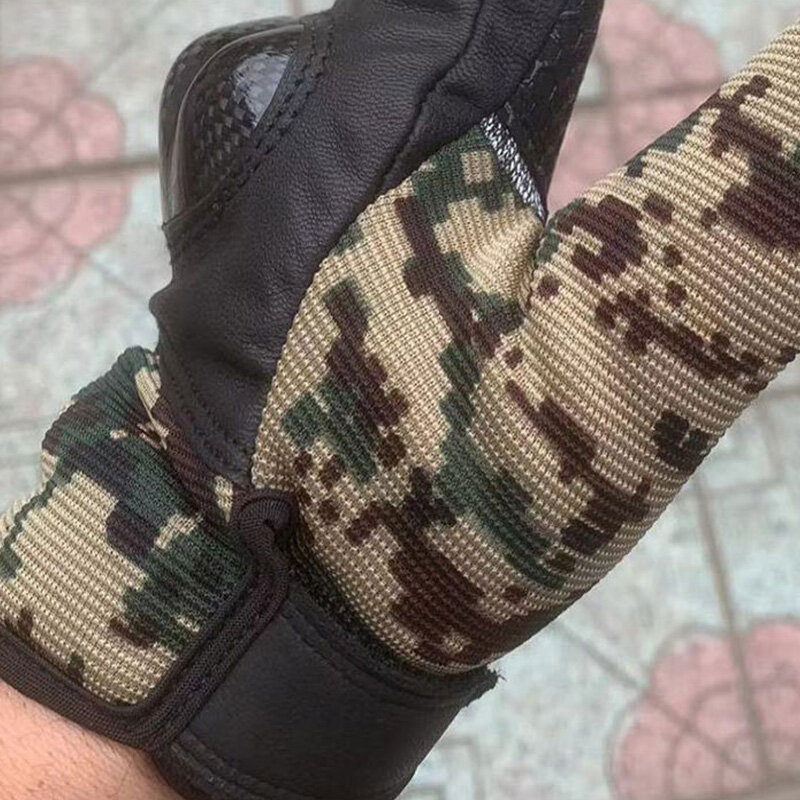 Tactical Camouflage Gloves Military Shooting Hunting Anti-Slip Multicam Camouflage Full Finger Armor Protection Resistant Gloves