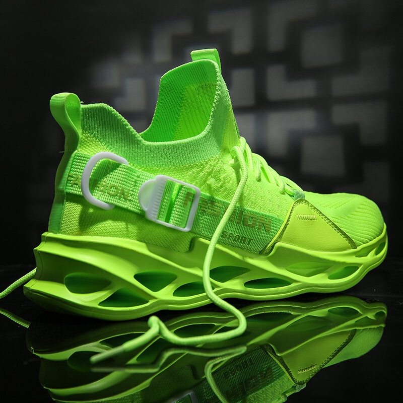 Baskets de course colorées en maille respirante et antidérapante pour homme, chaussures de Sport décontractées de luxe à la mode, livraison gratuite, 2022
