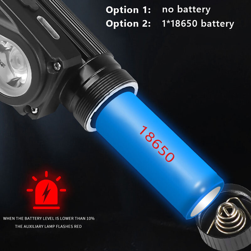 USB LED ชาร์จ XHP50ไฟหน้าไฟหน้ากลางแจ้งโคมไฟ Camping ไฟฉาย10โหมดทำงานใช้แบตเตอรี่18650
