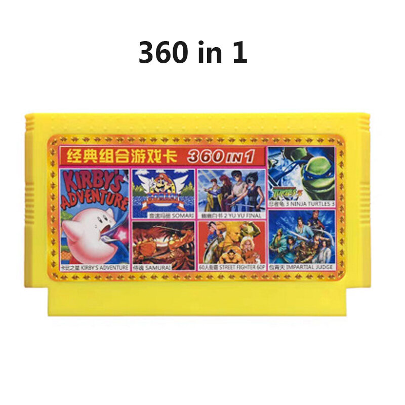 600 In 1 게임 카트리지 8 비트 FC TV 게임 콘솔 전용 게임 옐로우 카드 60 핀 포켓 게임 게임 카드 컬렉션 지역 무료